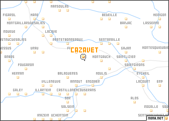 map of Cazavet