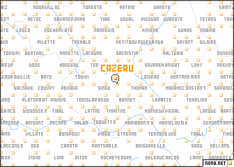 map of Cazeau