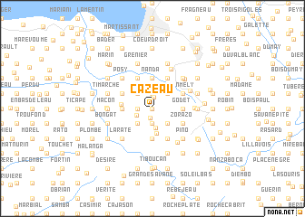 map of Cazeau