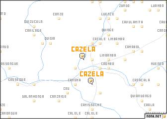 map of Cazela