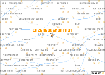 map of Cazeneuve-Montaut