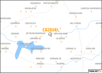 map of Cazével