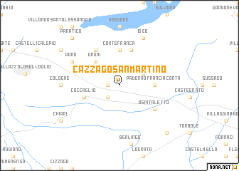 map of Cazzago San Martino