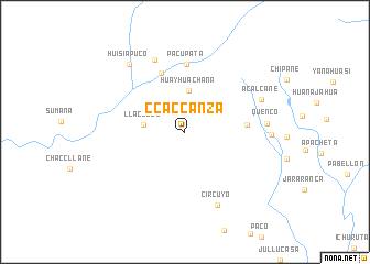 map of Ccaccanza