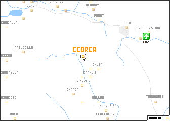 map of Ccorca