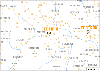 map of Ccotaña