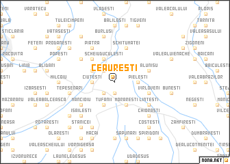 map of Ceaureşti