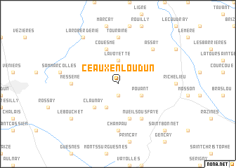map of Ceaux-en-Loudun