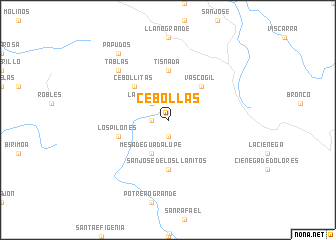 map of Cebollas