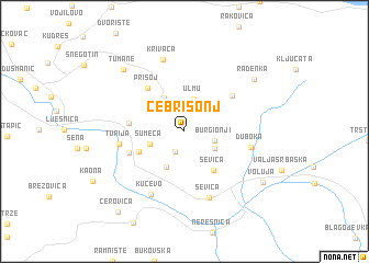 map of Cebrišonj