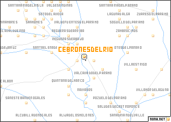 map of Cebrones del Río