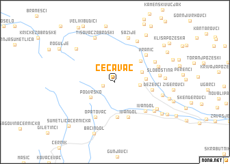 map of Čečavac