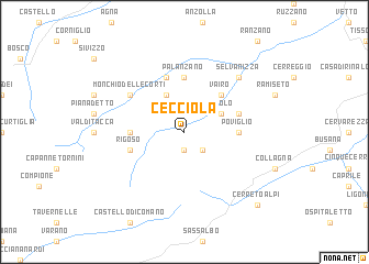 map of Cecciola