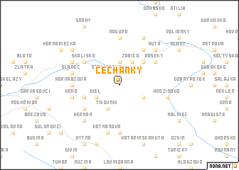 map of Čechanky