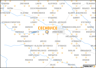 map of Čechovice