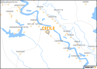 map of Cecile