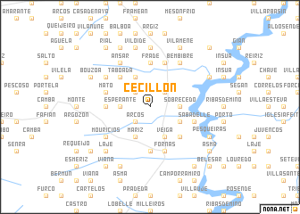 map of Cecillón