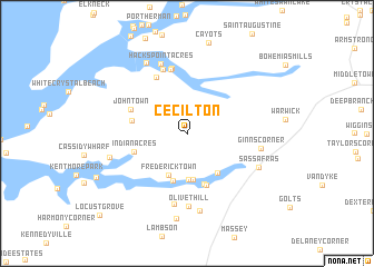 map of Cecilton