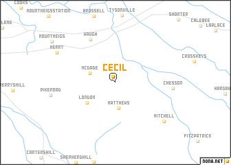 map of Cecil