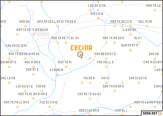 map of Cecina