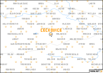 map of Čečkovice