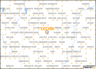 map of Čečkov