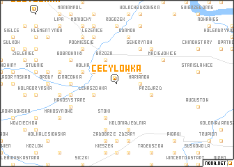 map of Cecylówka