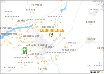 map of Cedar Acres