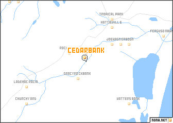 map of Cedar Bank