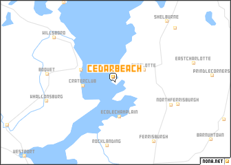 map of Cedar Beach