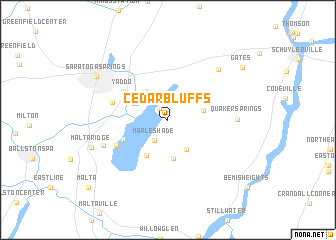 map of Cedar Bluffs