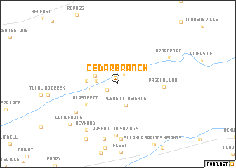 map of Cedar Branch
