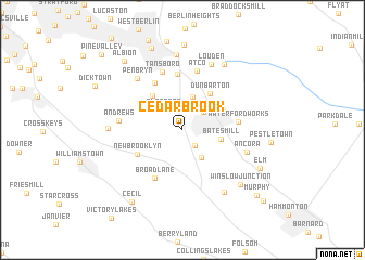 map of Cedar Brook