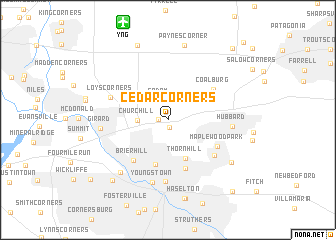 map of Cedar Corners