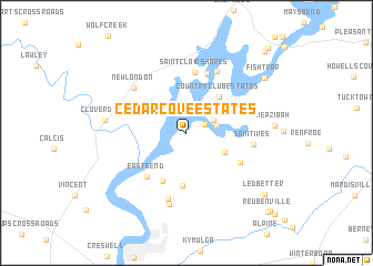 map of Cedar Cove Estates