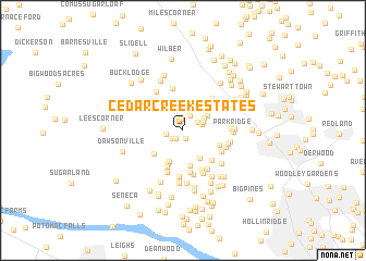 map of Cedar Creek Estates