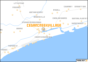 map of Cedar Creek Village