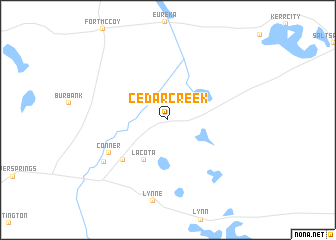 map of Cedar Creek