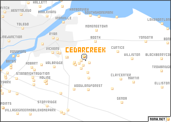 map of Cedar Creek