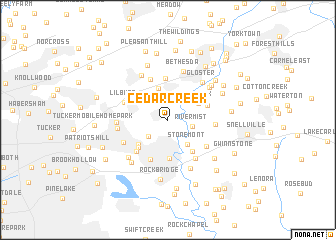 map of Cedar Creek