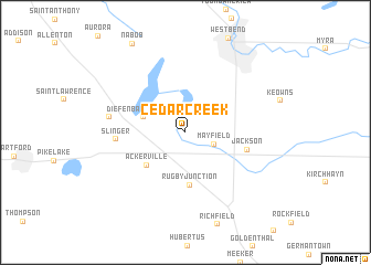 map of Cedar Creek