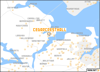 map of Cedar Crest Hall