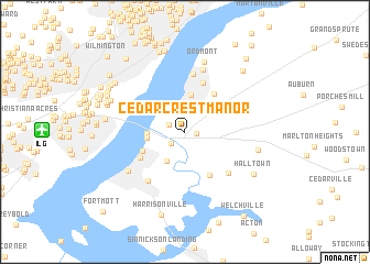 map of Cedar Crest Manor