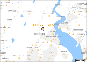 map of Cedar Flats