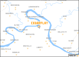 map of Cedar Flat