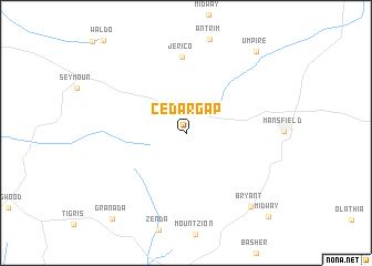map of Cedar Gap