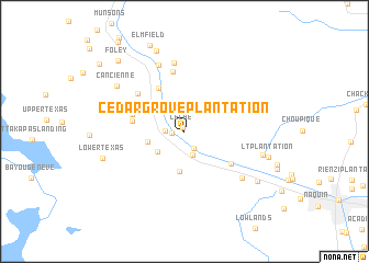 map of Cedar Grove Plantation