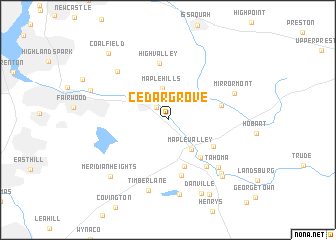 map of Cedar Grove