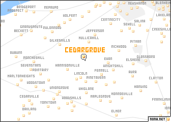 map of Cedar Grove