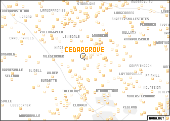 map of Cedar Grove